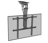 Soporte eléctrico de techo para TV, soporte de pared ajustable para televisores de 50-75/50-90 pulgadas, diseño inclinable y plegable de 0-85°, ideal para techos inclinados y soluciones de ahorro de