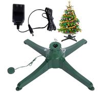 Soporte Eléctrico Giratorio para Árbol de Navidad para Árboles de 7,5 Pies y 80 Libras, Base Giratoria de 360° con Adaptador de Corriente | Soporte para Árbol Artificial Ajustable y Estable M