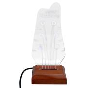 Soporte eléctrico para guitar con base para picks de almacenamiento y visualización, soporte eléctrico acrílico para púas de guitarra