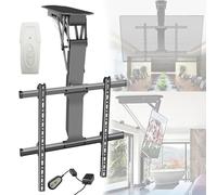 Soporte eléctrico para TV de Techo con Control Remoto e Interruptor, ángulo Ajustable de 0 a 85°, Compatible con televisores de Pantalla Plana de 32 a 70 Pulgadas y de 50 a 90 Pulgadas(32-70 Inch)