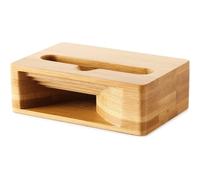 Soporte elegante para teléfono móvil, base amplificadora de escritorio de madera natural, soporte universal portátil para teléfono móvil para