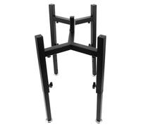 Soporte Elevado Ajustable para Comedero de Perro Doble Cuenco | Acero Inoxidable Negro, Altura Regulable 8,5 a 14,5 Pulgadas, Ancho 7 a 11 Pulgadas, Uso Interior y Exterior