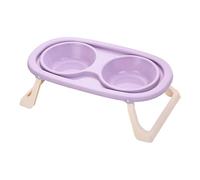 Soporte elevado estable para cuenco de perro con diseño de doble plato a prueba de salpicaduras para la mayoría de razas, color pastel, apto para lavavajillas, acero inoxidable para mascotas