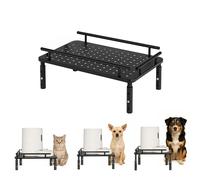 Soporte elevado para comedero de mascotas para gatos y perros, soporte de metal para comederos automáticos de mascotas, soporte dispensador de agua para mascotas, estante elevado de altura ajustable