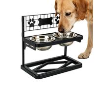 Soporte Elevado para Cuencos De Perro - Base Antideslizante antivuelco | Soporte de 2 Cuencos con Almacenamiento,Salón, Balcón, Cocina, Jardín, Agua, Pollo En Trozos, Caldo De Huesos