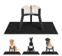 Soporte elevado para cuencos para perros medianos y grandes con alfombrilla, ancho ajustable de 17,3 a 27 cm, soporte elevado fuerte para comida para perros (cuenco no incluido)