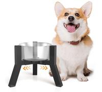 Soporte elevado para cuencos para perros pequeños, ancho ajustable de 5 a 8 pulgadas, soporte elevado para cuencos de agua y comida para perros, cuenco no incluido