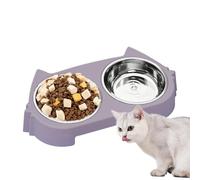 Soporte elevado para perros, antideslizante, extraíble, con dos cuencos de acero inoxidable, para comedor, cocina, salón, hogar, patio, terraza, garaje, apartamento
