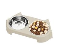 Soporte elevado para perros | Estación de alimentación antideslizante y desmontable, puerta para perros con doble de acero - Apartamento cocina salón casa jardín patio garaje