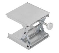 Soporte Elevador de Laboratorio, Plataforma Ajustable de Aleación de Aluminio, 90x90mm, Altura Regulable 26-90mm, Capacidad 30kg, Color Plata