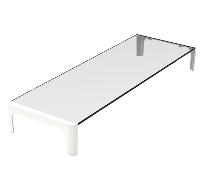 Approx Elevador Monitor Mesa Cristal Blanco - Soporte