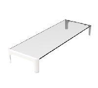 Approx Elevador Monitor Mesa Cristal Blanco - Soporte