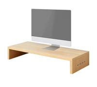 Soporte elevador de monitor - Amplificador de estante ventilado, plataforma de soporte para impresora de oficina, soporte elevador de pantalla de ordenador, base organizador de portátil, solución de