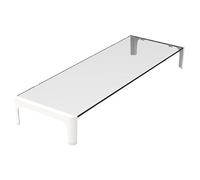 Soporte - Elevador de Monitor Blanco con Ajuste en Altura, diseño ergonómico, Material Resistente y Plataforma de Gran Estabilidad.