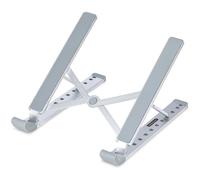 StarTech.com Soporte Elevador Plegable para Ordenador Portátil - Riser Ajustable Portátil Ergonómico para Ordenador Laptop - Estructura Ventilada de Aluminio - Carga 10kg - Atril Portátil