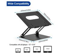 Soporte elevador portátil para portátil, diseño ergonómico para oficina en casa, soporte de aluminio plegable y ajustable, compatible con Air Pro