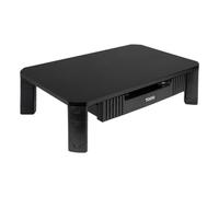 Soporte Elevador TooQ TQMMPD02 para Monitor/Portátil con Cajón, Negro, 20 kg, Altura Ajustable