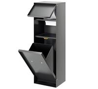 Soporte empotrado para papel higiénico con caja de pañuelos y papelera, diseño que ahorra espacio para renovación de baño y ducha