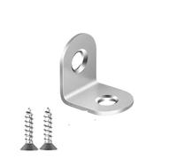Soporte en forma de L de acero inoxidable, Esquina en ángulo recto forma de L con tornillos y componentes fijación acero inoxidable(20Sets)