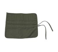 Soporte enrollable para pinceles de pintura, 22 ranuras, diseño de lona abierto, organizador portátil para pinceles de arte, Green