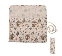 Soporte Enrollable para Pinceles de Pintura y Arte en Lienzo - Estuche con Estampado Floral para Pinceles de Artista y Maquillaje