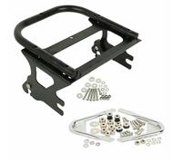 Soporte Equipaje Trasero Kit De Acoplamiento Portaequipajes Doble Desmontable Motocicletas para Touring para Pack para Electra Glide para Road King 1997-2008 2005(Black Chrome)