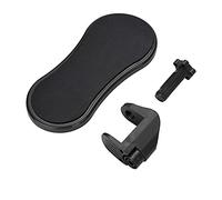 Soporte ergonómico para la mano del ordenador, protector de muñeca con reposabrazos, soporte para alfombrilla de ratón giratorio a 180° con base de goma antideslizante para uso en (Negra)