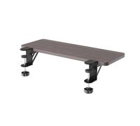 Soporte ergonómico para teclado con abrazadera, reposabrazos extraíble para computadora, color marrón (21.7 x 9.4 pulgadas), mejora la comodidad y la productividad