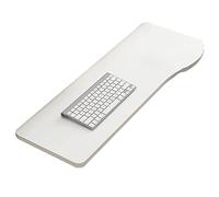 Soporte ergonómico para teclado y mouse, soporte resistente con abrazadera en C para mejorar la postura y la comodidad, bandeja retráctil para teclado y mouse, color blanco, 75 x 25 cm