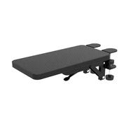 Soporte ergonómico y ajustable for reposamuñecas con brazo extensor for escritorio de computadora, plegable para Uso en Oficina(Black)