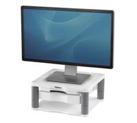 Soporte Escritorio Fellowes 91713 Platino Ajuste Manual Altura 36kg 21" con Cajón