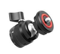 Soporte esférico PTZ para trípode de cabeza esférica para cámara, soporte de lámpara, adaptador de base esférico PTZ negro