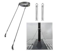 Soporte estabilizador de chimenea de pared de techo con soporte de tubo de acero de 4 pies para estufa de leña, chimenea, calentador de agua