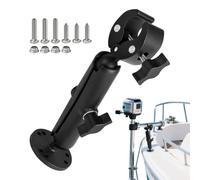 Soporte estabilizador de motor Trolling - Abrazadera ajustable de 360 grados, soporte de riel de aluminio para marina | Reductor de rebote antivibración para almacenamiento de garaje Kayak Shore