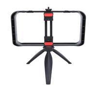Soporte Estabilizador Smartphone Video Rig para Filmmaking y Vlogging con Trípode, Montura Cold Shoe y Tornillos 1/4" - Grabación Estable y Profesional para Streaming y Conteni