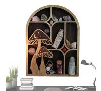 - Soporte - Estantería colgante esencial, organizador cósmico | Decoración de pared moldeada, almacenamiento bohemio lunar, casa de campo mística para oficina en casa y estudio