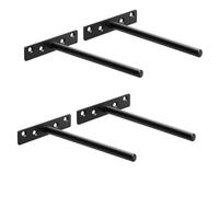 Soporte Estanteria Pared, SAYAYO Estantes Flotantes Invisibles Metal Escuadras para Estanterias Metalicas Soporte Oculto Balda Negro Mate para Cocina, Baño, Dormitorio, Sala, EJY8006B-4P