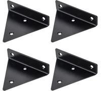Soporte Estantería Pared Triangulares Invisibles Escuadras para Estantes Ahorrar Espacio Soporte de Estante Pesado con Tornillossado para Decoración Estar Dormitorio Negro 4 Piezas