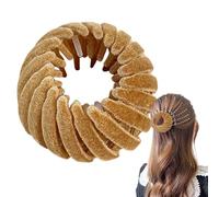 Soporte extensible para cola de caballo, horquilla con anidación extensible,Máquina de terciopelo | Soporte de cola de caballo para, nido, horquilla de tela