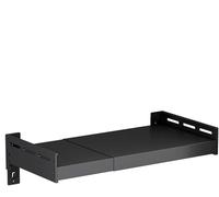 Soporte extensible para microondas, estante de almacenamiento de acero inoxidable, organizador de cocina para utensilios y tarros de especias, se adapta a 32-50 cm de largo, 27 cm de ancho