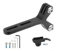 Soporte extensor de bicicleta de carretera de aluminio para manillar integrado, cámara de doble acción y soporte de luz, compatible con computadoras, accesorio de ciclismo CNC (A)