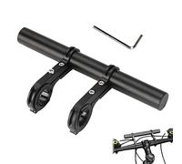 Soporte Extensor Manillar Bicicleta Abrazadera Doble Extensor Soporte Bici Extensor Manillar Bicicleta Estatica Con Destornillador Para Bicicleta De Montaña, Cochecito, Bicicleta (negro, 20 Cm)