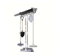 Soporte Extraíble para Escobas Y Trapeadores, Organizador De Almacenamiento Extraíble para Armario, Organización Y Almacenamiento De Lavandería, Ganchos para Organizar El Garaje(16.17in-14 Hook)