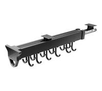 Soporte Extraíble para Escobas Y Trapeadores, Organizador De Almacenamiento Extraíble para Armario, Organización Y Almacenamiento De Lavandería, Ganchos para Organizar El Garaje(12.20in-10 Hook)