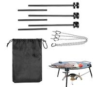 Soporte extraíble para ollas de camping - Soporte para sartén con trípode para swing Cooking, soporte de puntos para barbacoa, camping, mochilero, picnic, aventura al aire libre, senderismo