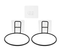 Soporte Fijo para Cuenco de Mascotas Colgante 2 Piezas Negro