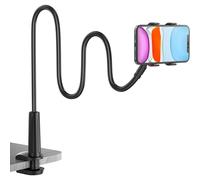 Soporte flexible de brazo largo tipo cuello de cisne para teléfono, abrazadera para escritorio, clip para mesita de noche, 1 unidad.