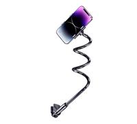 Soporte flexible para teléfono junto a la cama, abrazadera doblable, brazo doblable 360, soporte de teléfono con tubo de metal, actualización para abrazaderas flexibles de cuello de cisne perezosas