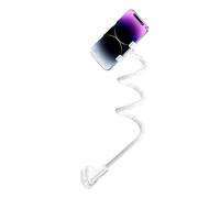 Soporte flexible para teléfono junto a la cama, abrazadera doblable, brazo doblable 360, soporte de teléfono con tubo de metal, actualización para abrazaderas flexibles de cuello de cisne perezosas