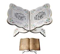 Soporte flotante del Corán | Rihal Rehal Soporte de madera para libros sagrados religiosos, Stand Estante Lectura Estante Decoración del hogar